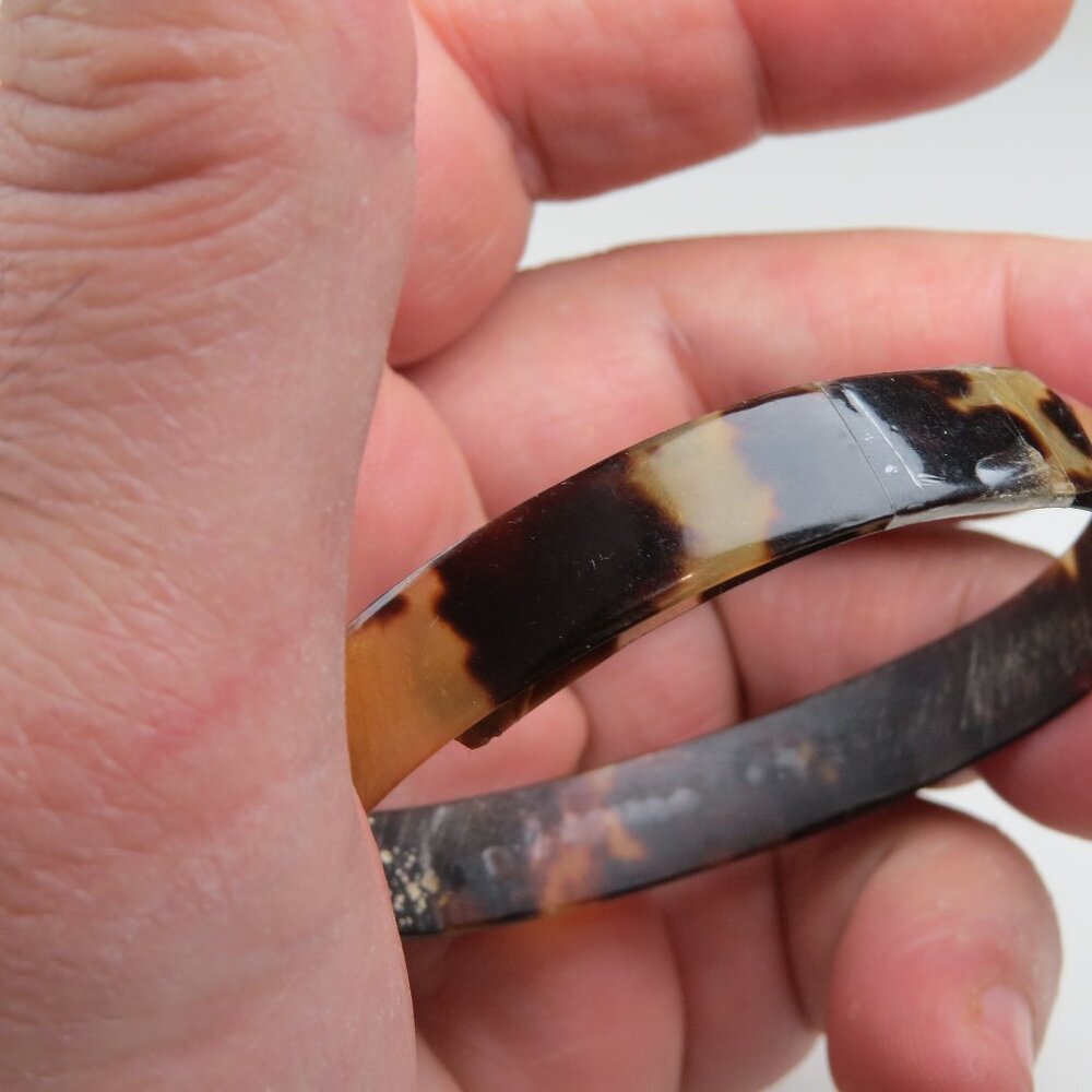 $230 Ethically Sourced Natural Buffalo Horn Jewelry Horn Cuff Bangle Bracelet